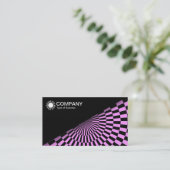 Carte De Visite Diagonal V2 - Noir - Op Art Violet (Debout devant)