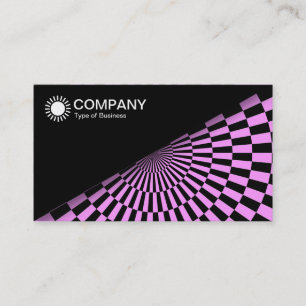 Carte De Visite Diagonal V2 - Noir - Op Art Violet