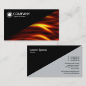 Carte De Visite Diagonal V2 - Noir - Tongues de feu (Devant / Derrière)