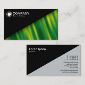 Carte De Visite Diagonal V2 - Noir - Vague verte Abstact (Devant / Derrière)