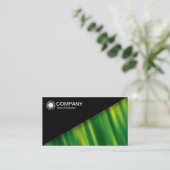 Carte De Visite Diagonal V2 - Noir - Vague verte Abstact (Debout devant)