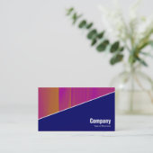 Carte De Visite Diagonal V3 - Bleu Nuit Profond (Debout devant)