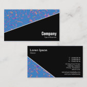 Carte De Visite Diagonal V3 - Noir - Abstrait 080716(1) (Devant / Derrière)