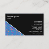 Carte De Visite Diagonal V3 - Noir - Abstrait 080716(1) (Dos)