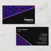 Carte De Visite Diagonal V3 - Noir - Abstrait 080716(2) (Devant / Derrière)