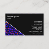 Carte De Visite Diagonal V3 - Noir - Abstrait 080716(2) (Dos)