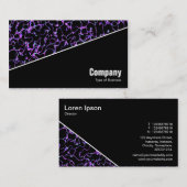 Carte De Visite Diagonal V3 - Noir - Abstrait 080716(3) (Devant / Derrière)