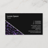 Carte De Visite Diagonal V3 - Noir - Abstrait 080716(3) (Dos)