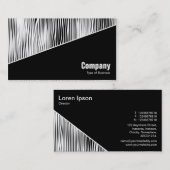 Carte De Visite Diagonal V3 - Noir - Abstrait 080716(4) (Devant / Derrière)