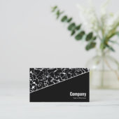 Carte De Visite Diagonal V3 - Noir - Abstrait 080716(9) (Debout devant)