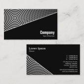 Carte De Visite Diagonal V3 - Noir - Abstrait 090716(02) (Devant / Derrière)
