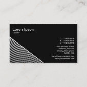 Carte De Visite Diagonal V3 - Noir - Abstrait 090716(02) (Dos)