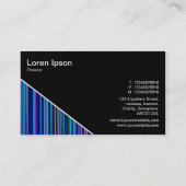 Carte De Visite Diagonal V3 - Noir - Abstrait 120716(012) (Dos)
