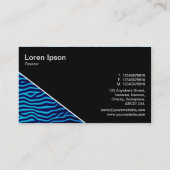Carte De Visite Diagonal V3 - Noir - Abstrait 120716(06) (Dos)