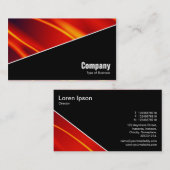 Carte De Visite Diagonal V3 - Noir - Abstrait 120716(08) (Devant / Derrière)