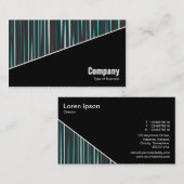 Carte De Visite Diagonal V3 - Noir - Abstrait 130716(01) (Devant / Derrière)