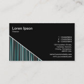 Carte De Visite Diagonal V3 - Noir - Abstrait 130716(01) (Dos)