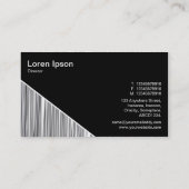 Carte De Visite Diagonal V3 - Noir - Abstrait 130716(02) (Dos)