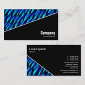 Carte De Visite Diagonal V3 - Noir - Abstrait 190716(05) (Devant / Derrière)