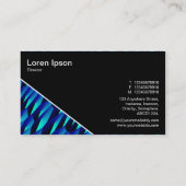 Carte De Visite Diagonal V3 - Noir - Abstrait 190716(05) (Dos)