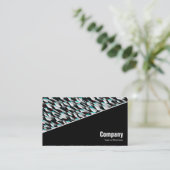 Carte De Visite Diagonal V3 - Noir - Abstrait 190716(06) (Debout devant)