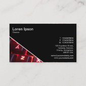 Carte De Visite Diagonal V3 - Noir - Clavier lumineux (Dos)