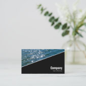 Carte De Visite Diagonal V3 - Noir - Eau Étincelante (Debout devant)