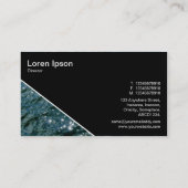 Carte De Visite Diagonal V3 - Noir - Eau Étincelante (Dos)