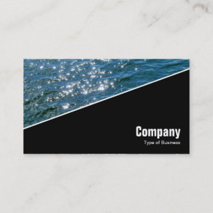 Carte De Visite Diagonal V3 - Noir - Eau Étincelante