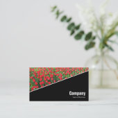 Carte De Visite Diagonal V3 - Noir - Lit rouge des tulipes (Debout devant)