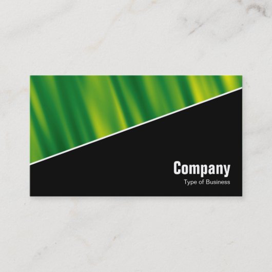 Carte De Visite Diagonal V3 - Noir - Onde verte (Devant)
