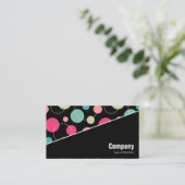 Carte De Visite Diagonal V3 - Noir - Spots & Cercles 150816 (Debout devant)