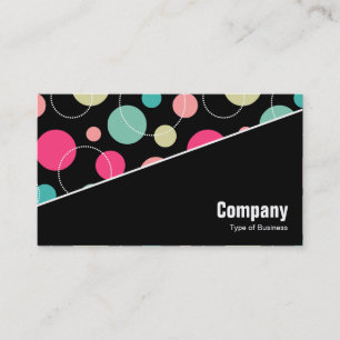 Carte De Visite Diagonal V3 - Noir - Spots & Cercles 150816