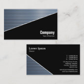 Carte De Visite Diagonal V3 - Noir - Tubes Chrome (Devant / Derrière)
