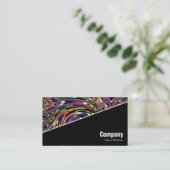 Carte De Visite Diagonal V3 - Noir - Vortex couleur (Debout devant)