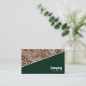 Carte De Visite Diagonal V3 - Vert foncé - Feuilles Sepia (Debout devant)