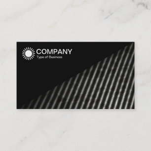 Carte De Visite Diagonale V2 - Noir - Ligne diagonale Abstraite