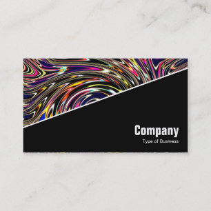 Carte De Visite Diagonale V3 - Noir - Color Vortex