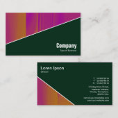 Carte De Visite Diagonale V3 - Vert foncé (Devant / Derrière)