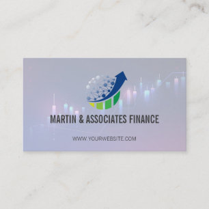 Carte De Visite Diagramme à barres Dégradé Financier IA
