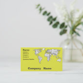 Carte De Visite diagramme d'atlas de jaune jaune canari (Debout devant)
