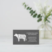 Carte De Visite Diagramme de boeuf | Arrière - plan de tableau de (Debout devant)