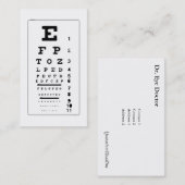 Carte De Visite Diagramme d'oeil (Devant / Derrière)