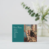Carte De Visite DIALECTIQUE, bleu vert brun (Debout devant)