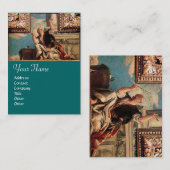 Carte De Visite DIALECTIQUE, bleu vert brun (Devant / Derrière)