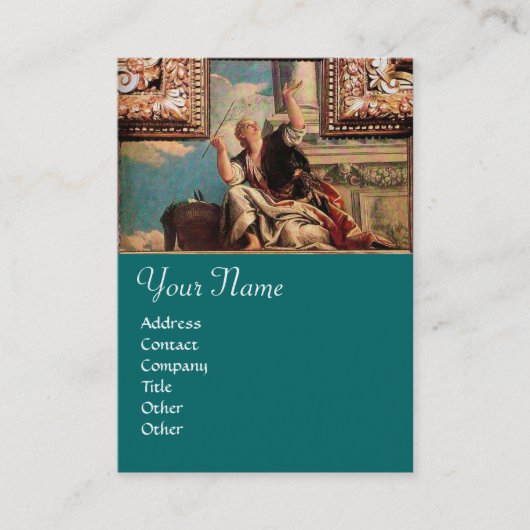 Carte De Visite DIALECTIQUE, bleu vert brun (Devant)