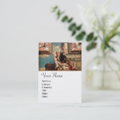 Carte De Visite DIALECTIQUE, bleu vert brun, blanc (Debout devant)