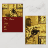 Carte De Visite DIALECTIQUE, jaune or (Devant / Derrière)