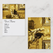 Carte De Visite DIALECTIQUE, jaune or, blanc (Devant / Derrière)