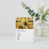 Carte De Visite DIALECTIQUE, jaune or, blanc (Debout devant)
